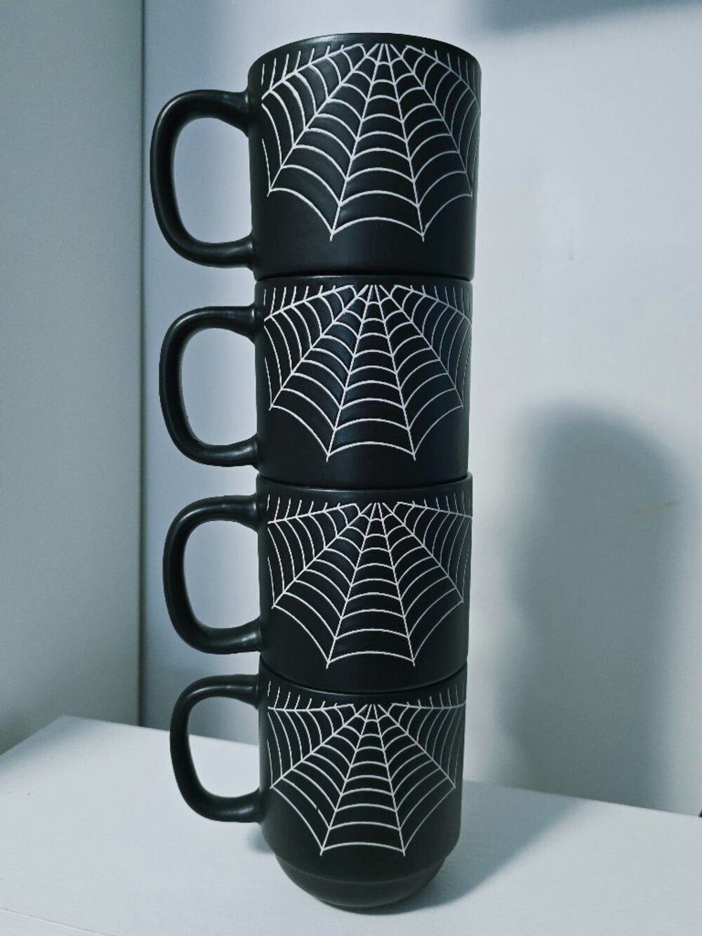 Cobwebs & Cauldrons Spiderweb stacked mugs